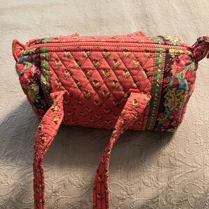 Vera Bradley Pink Floral Quilted Cosmetic Bag
